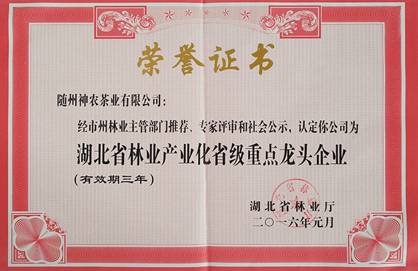 湖北省林業(yè)產(chǎn)業(yè)化省級(jí)重點(diǎn)龍頭企業(yè)